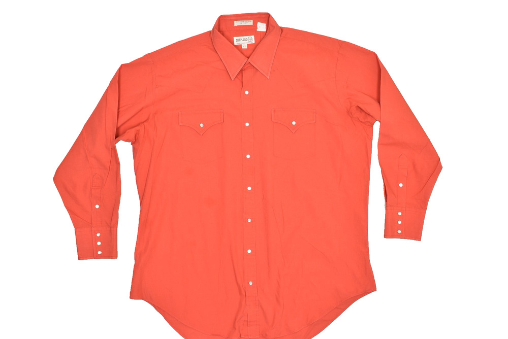 Vintage Sheplers Western Shirt Size 18-35 Tall W/ Stain Cowboy